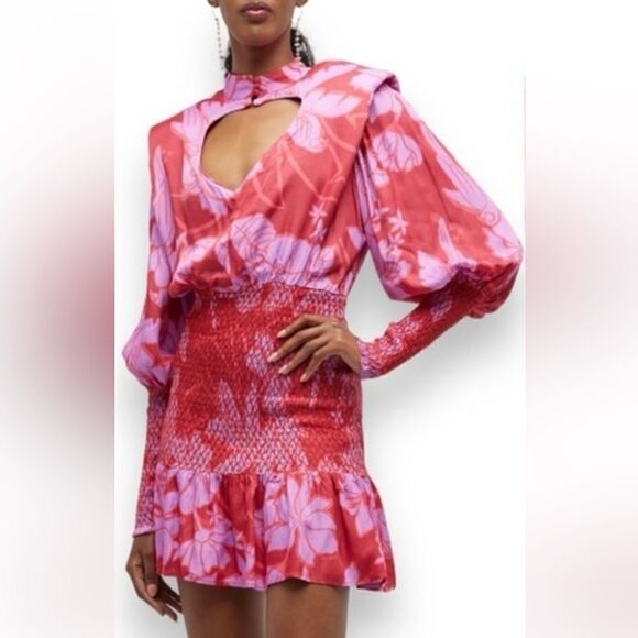 NWT Farm Rio LIVING NATURE BURGUNDY
HEART SHAPED NECKLINE MINI Small - Picture 1 of 16